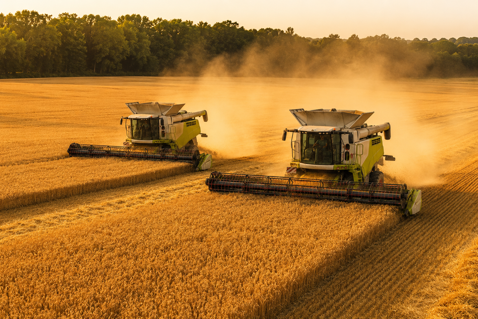 Golden rice harvest season in the fields of Pakistan and India